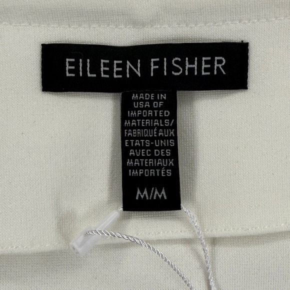 Eileen Fisher Flex Tencel Ponte Ivory Round Neck Zip Front Jacket Medium - Picture 5 of 12